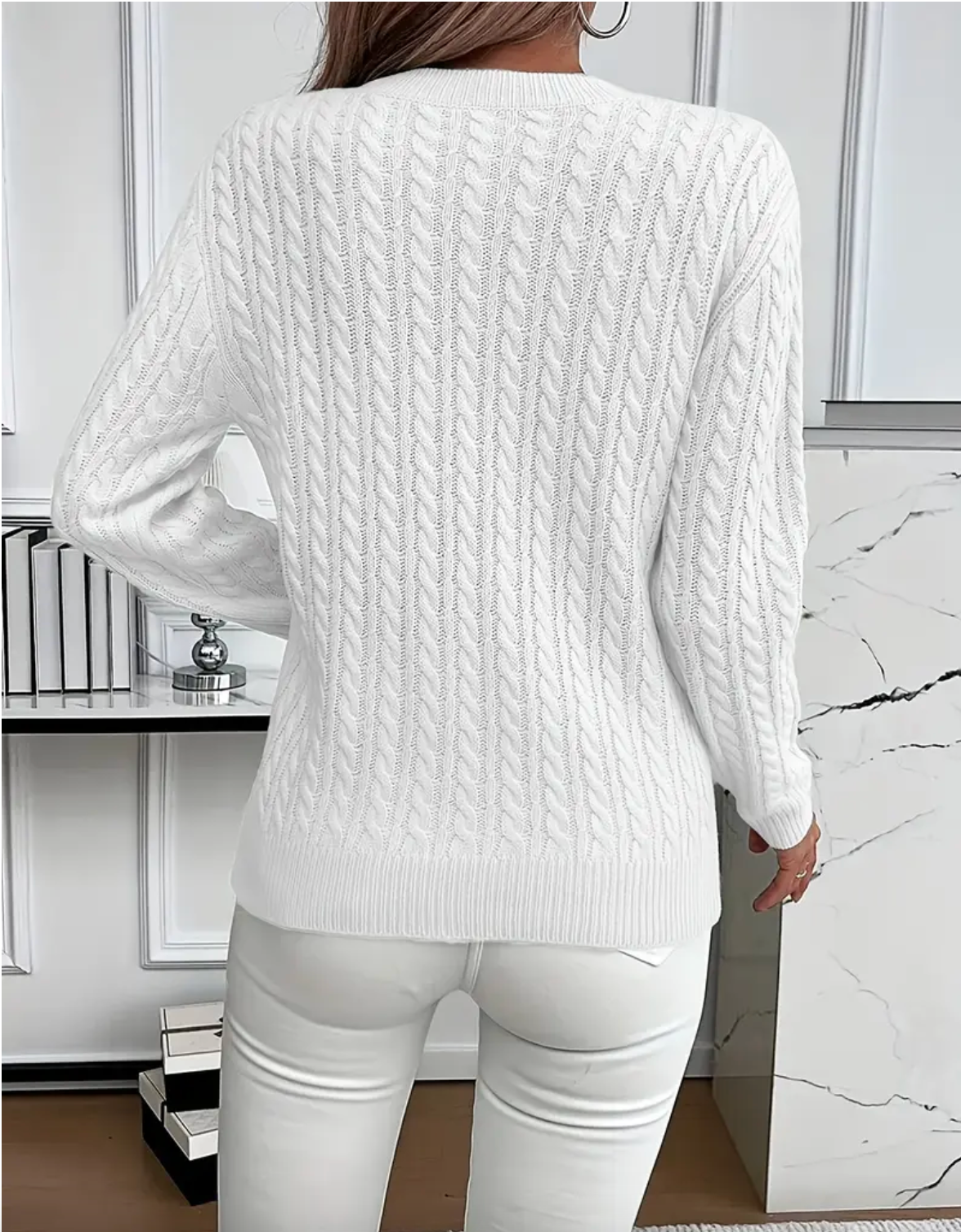 QUINISHA - MAGLIONE LAVORATO A TRECCE